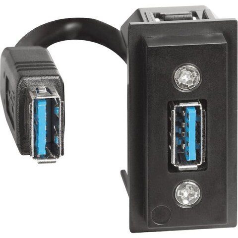 Механизм розетки USB для передачи данных с разъёмом 1 модуль