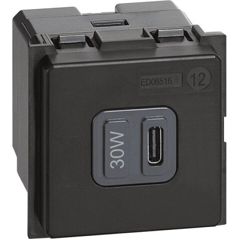 Механизм зарядного устройства USB тип - C 30 Вт/3000мА 2 модуля