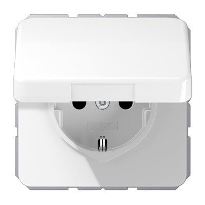 Штепсельная розетка SCHUKO 16A 250V~ с защитой от влажности; белая