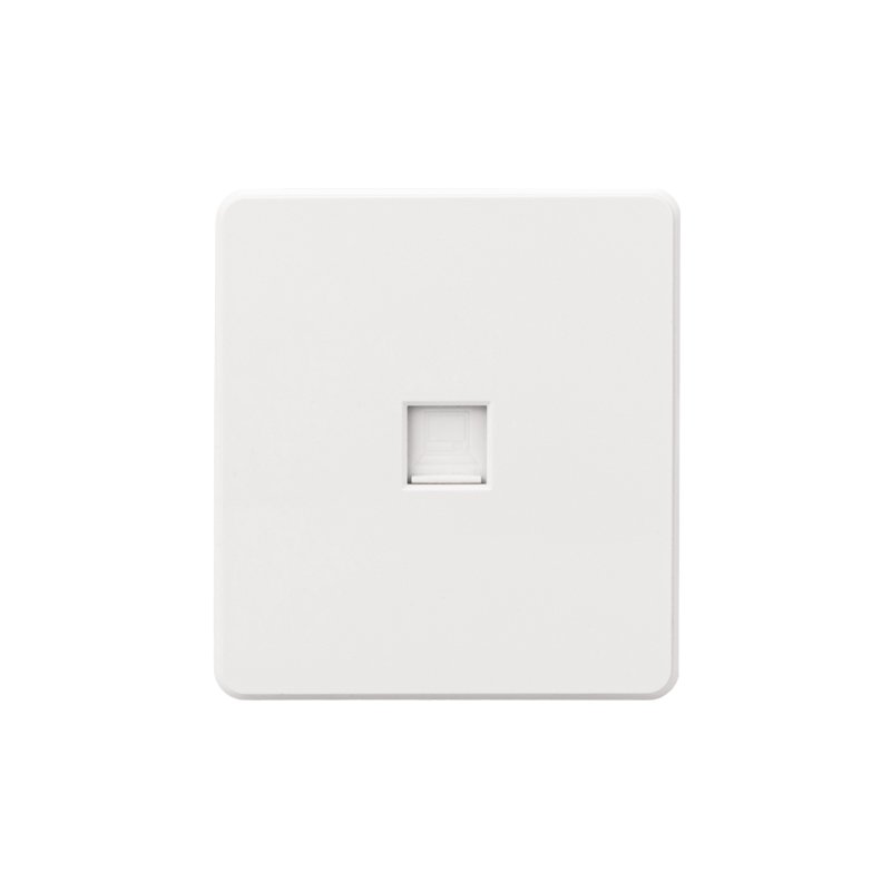 Розетка ROUND компьютерная RJ45 кат6 с/у перламутр KRANZ