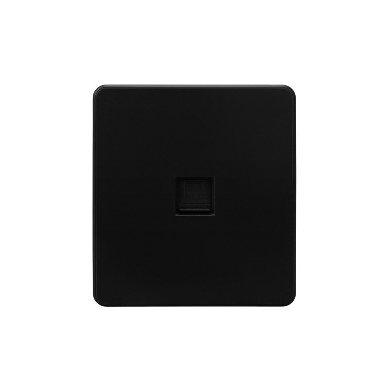 Розетка ROUND компьютерная RJ45 кат6 с/у оникс KRANZ