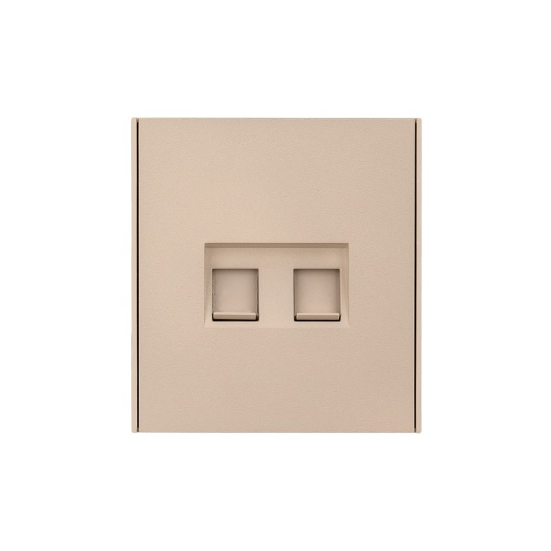 Розетка STRONG компьютерная двойная RJ45+RJ45 кат6 с/у шелк KRANZ
