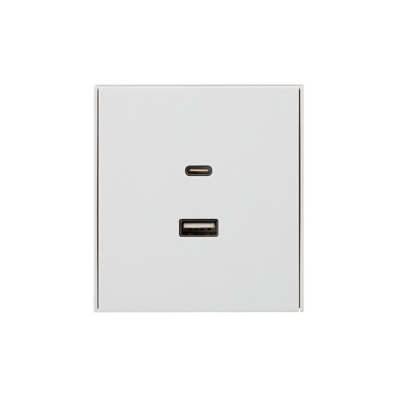 Розетка STRONG USB-A+Type-C 3А с функцией быстрой зарядки жемчуг KRANZ