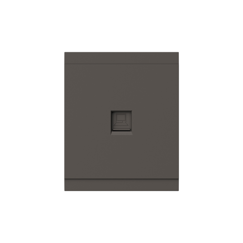 Розетка SETE компьютерная RJ45 кат6 с/у графит IP20/IP44 KRANZ
