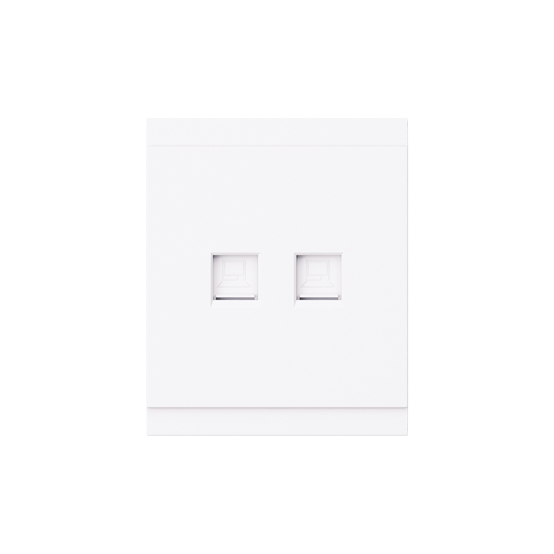 Розетка SETE компьютерная двойная RJ45+RJ45 кат6 с/у жемчуг IP20/IP44 KRANZ