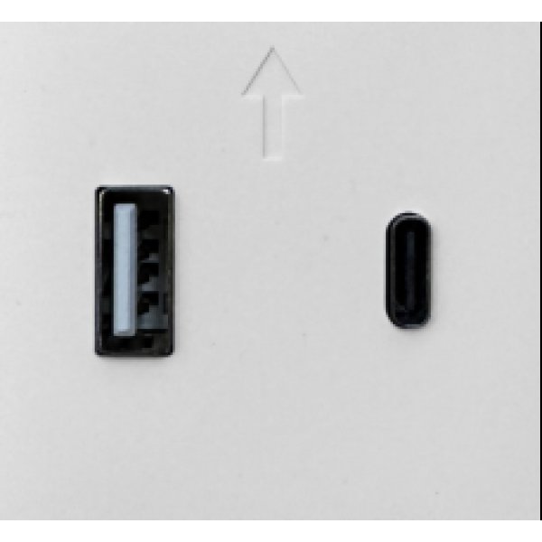 Розетка usb+type C 2-ух модульная MEITON A4287C2