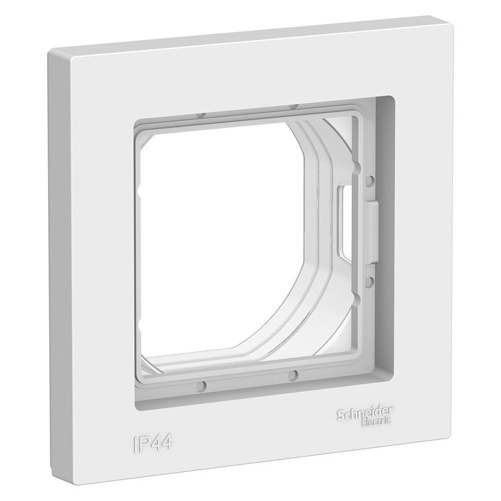 ATLASDESIGN AQUA 1-постовая РАМКА, IP44, БЕЛЫЙ