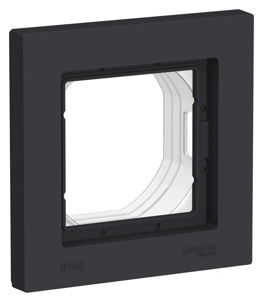 ATLASDESIGN AQUA 1-постовая РАМКА, IP44, КАРБОН