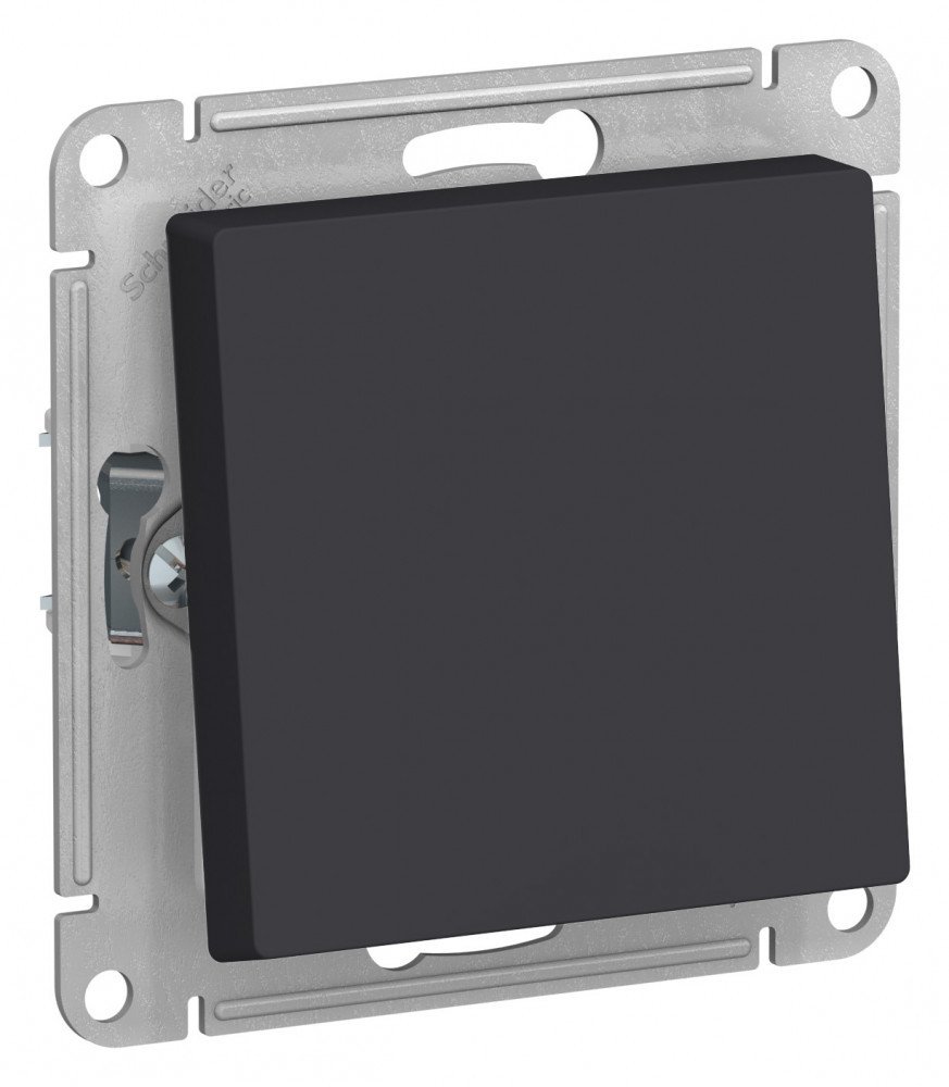 ATLASDESIGN AQUA 1-клавишный ПЕРЕКЛЮЧАТЕЛЬ, IP44, сх.6, 10АХ, механизм, КАРБОН