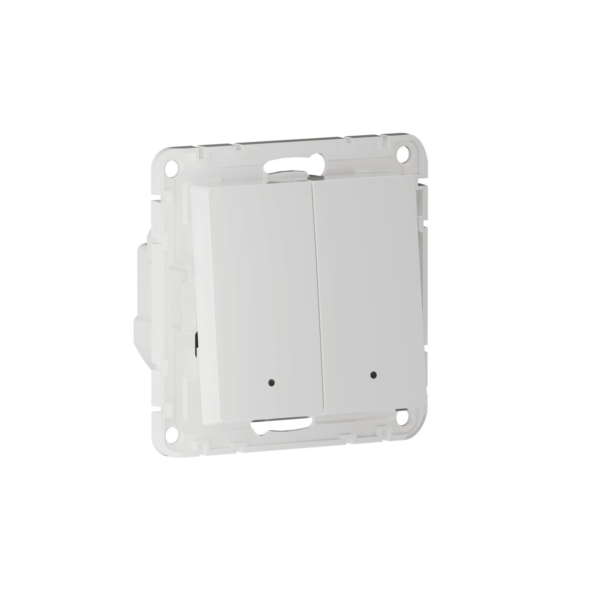 ATLASDESIGN SMART 2-кл. ВЫКЛЮЧАТЕЛЬ с подсв. с опц.нейтралью, Zigbee, сх.1, L(N), 10А, мех., БЕЛЫЙ