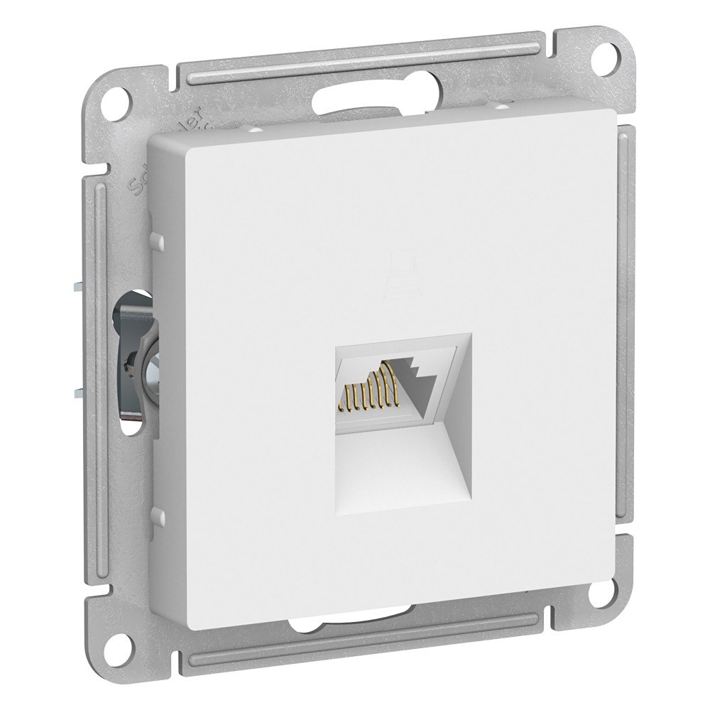ATLASDESIGN РОЗЕТКА компьютерная RJ45 кат. 6A, механизм, БЕЛЫЙ