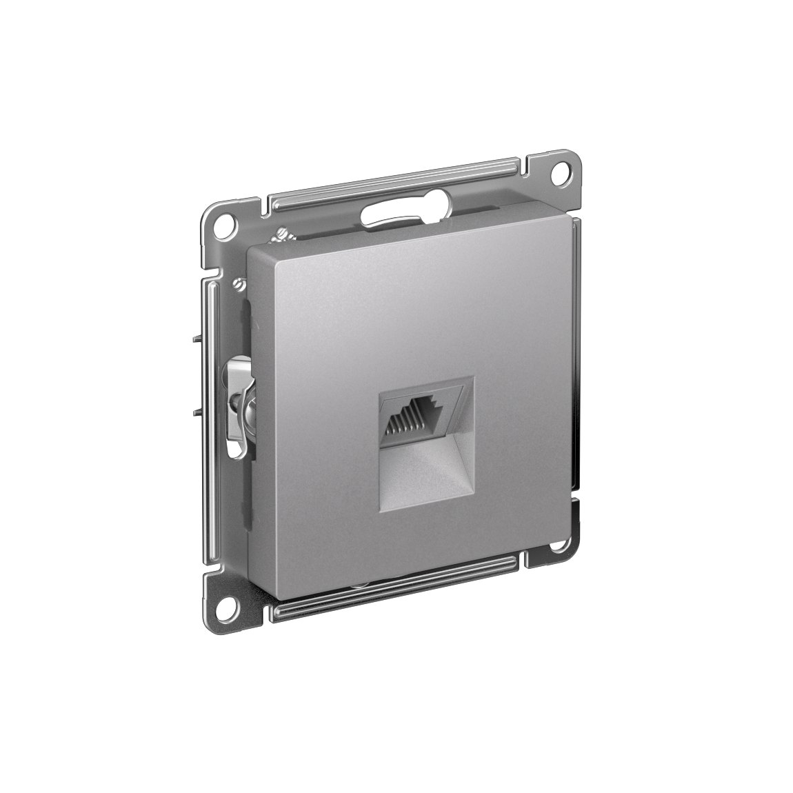 ATLASDESIGN РОЗЕТКА компьютерная RJ45 кат. 6A, механизм, АЛЮМИНИЙ