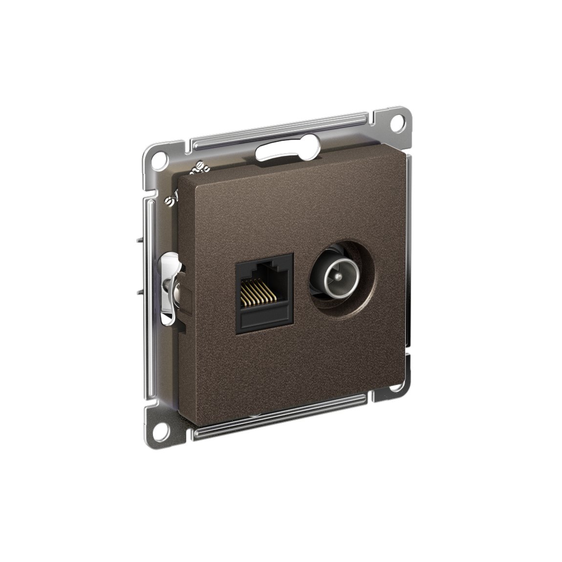 ATLASDESIGN РОЗЕТКА двойная ТВ + компьютерная RJ45 кат. 5e, механизм, МОККО