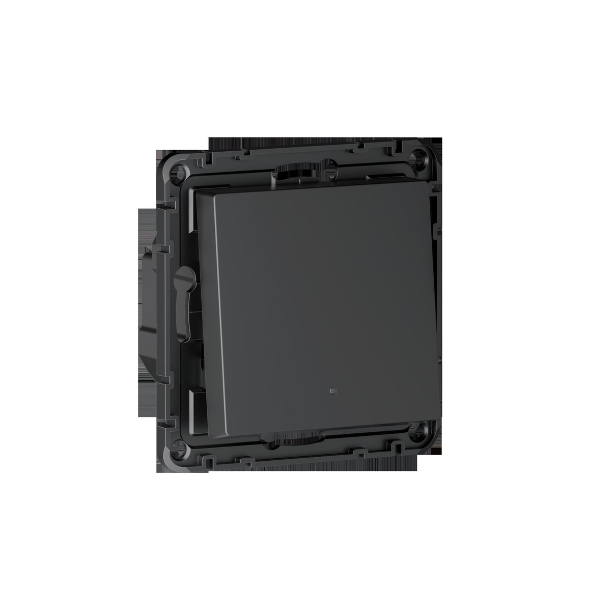 ATLASDESIGN SMART 1-кл. ВЫКЛЮЧАТЕЛЬ с подсв. с опц.нейтралью, Zigbee, сх.1, L(N), 10А, мех., КАРБОН