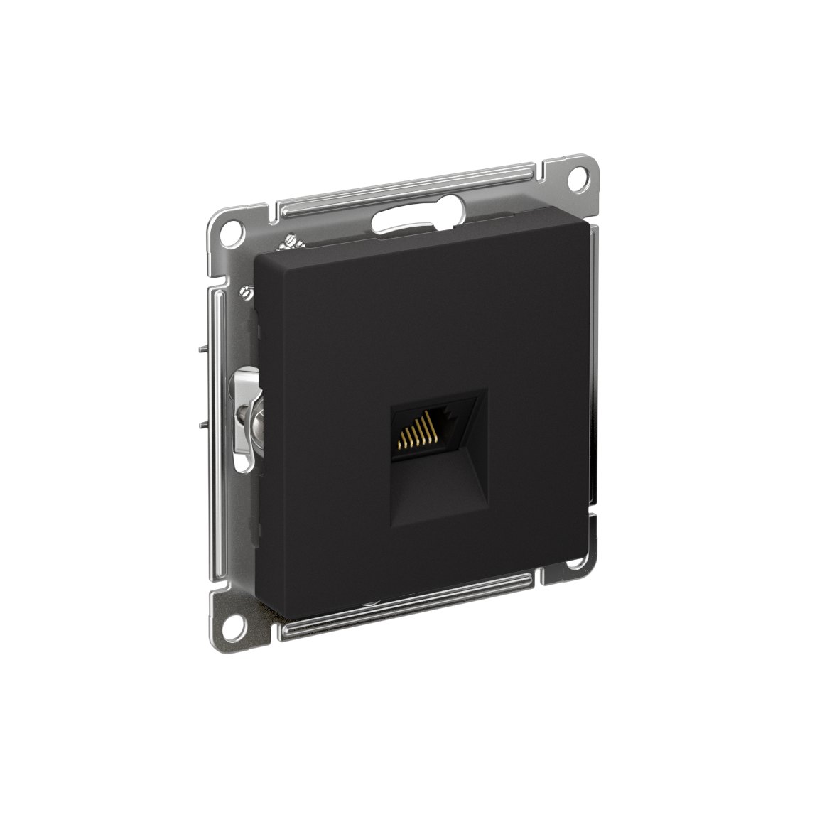 ATLASDESIGN РОЗЕТКА компьютерная RJ45 кат. 5e, механизм, КАРБОН