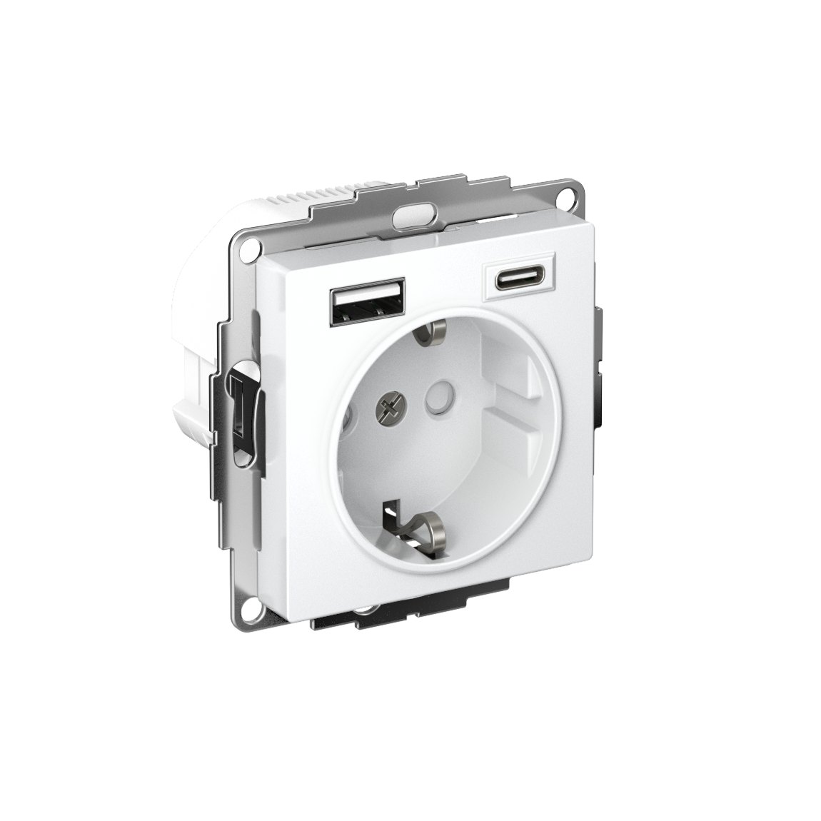 ATLASDESIGN РОЗЕТКА 16А с 2 USB A+C, 5В/2,4А/3,0А, 2х5В/1,5А, механизм, ЛОТОС