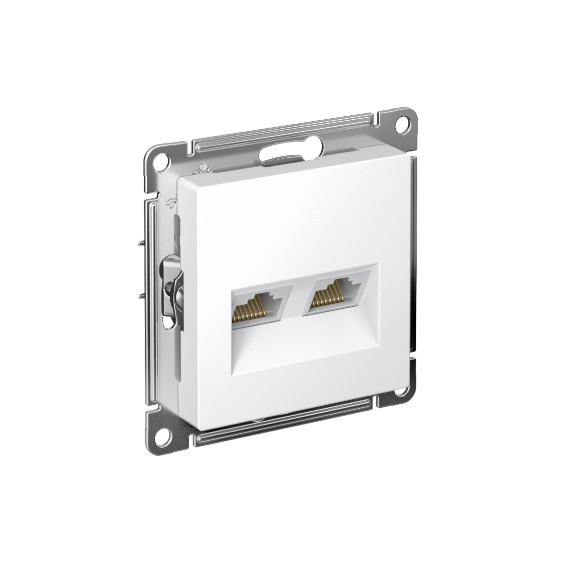 ATLASDESIGN РОЗЕТКА двойная компьютерная RJ45+RJ45 кат. 5e, механизм, ЛОТОС