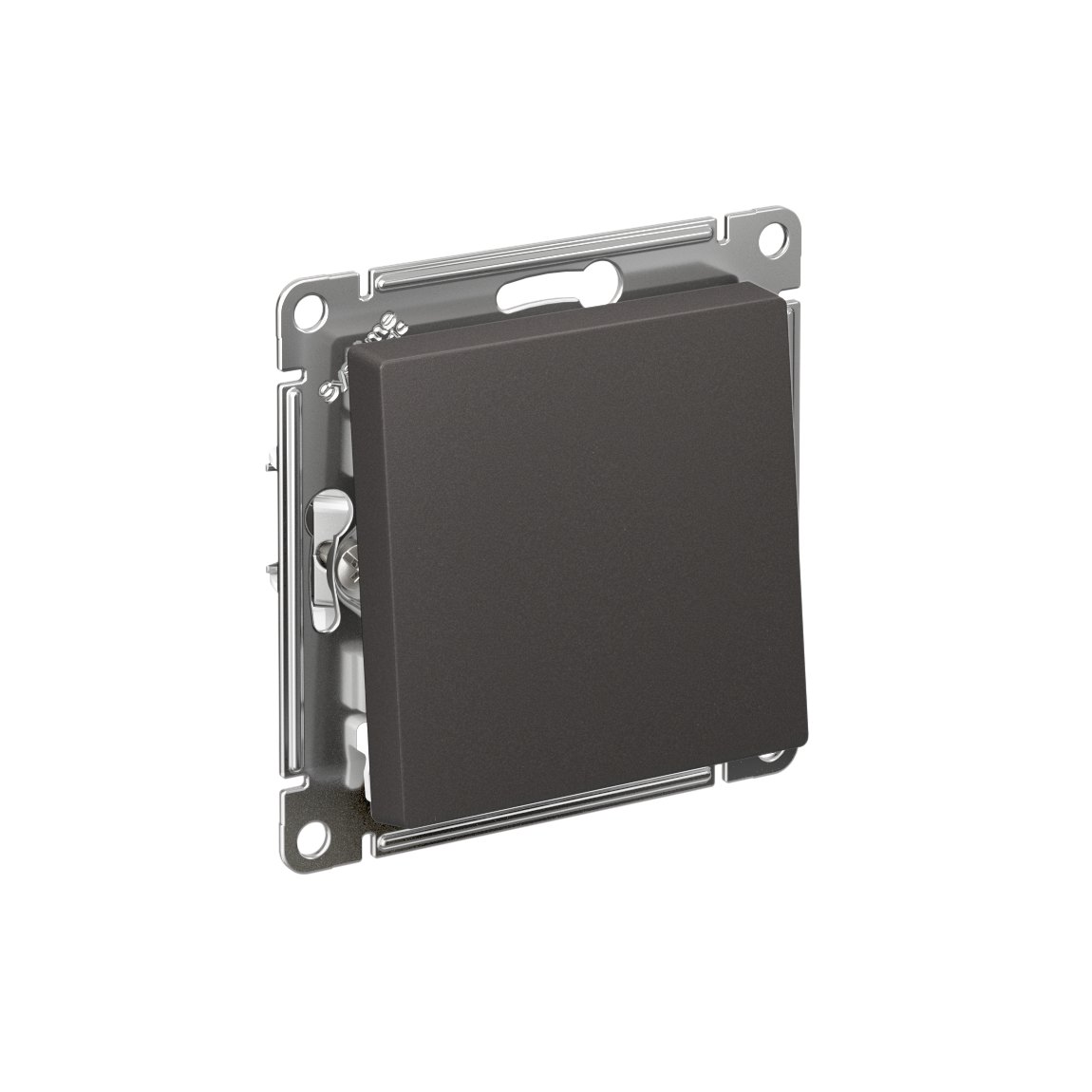 ATLASDESIGN 1-клавишный ПЕРЕКЛЮЧАТЕЛЬ, сх.6, 10АХ, механизм, БАЗАЛЬТ