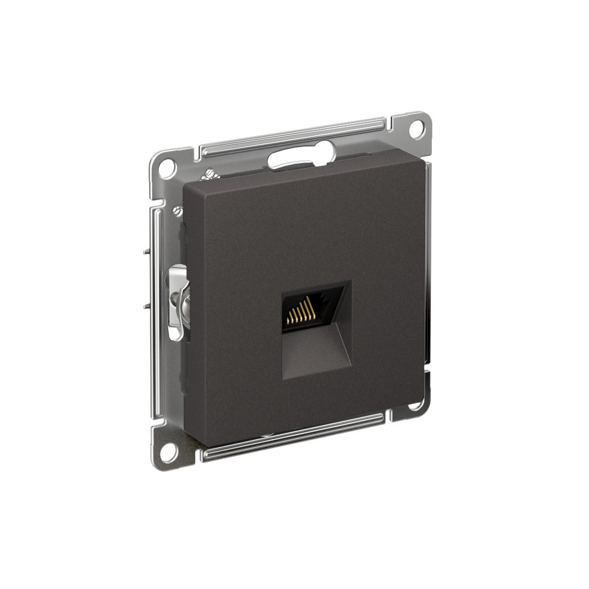 ATLASDESIGN РОЗЕТКА компьютерная RJ45 кат. 5e, механизм, БАЗАЛЬТ