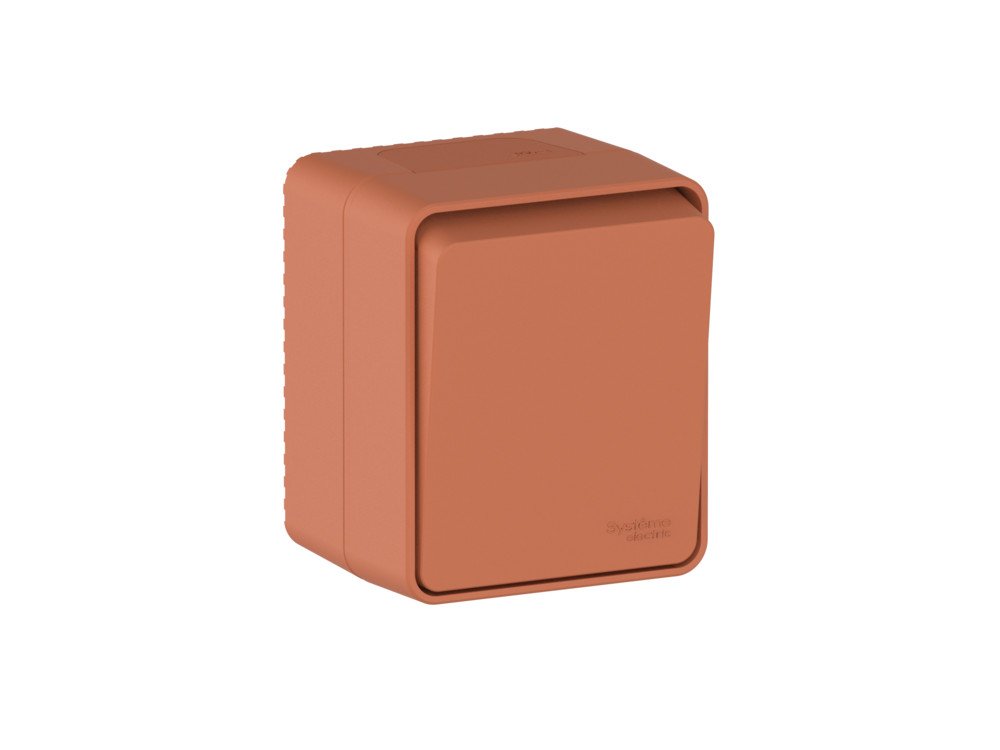 ATLASDESIGN PROFI IP54 О/У 1-клавишный ВЫКЛЮЧАТЕЛЬ, сх.1, 10АХ, ТЕРРАКОТОВЫЙ