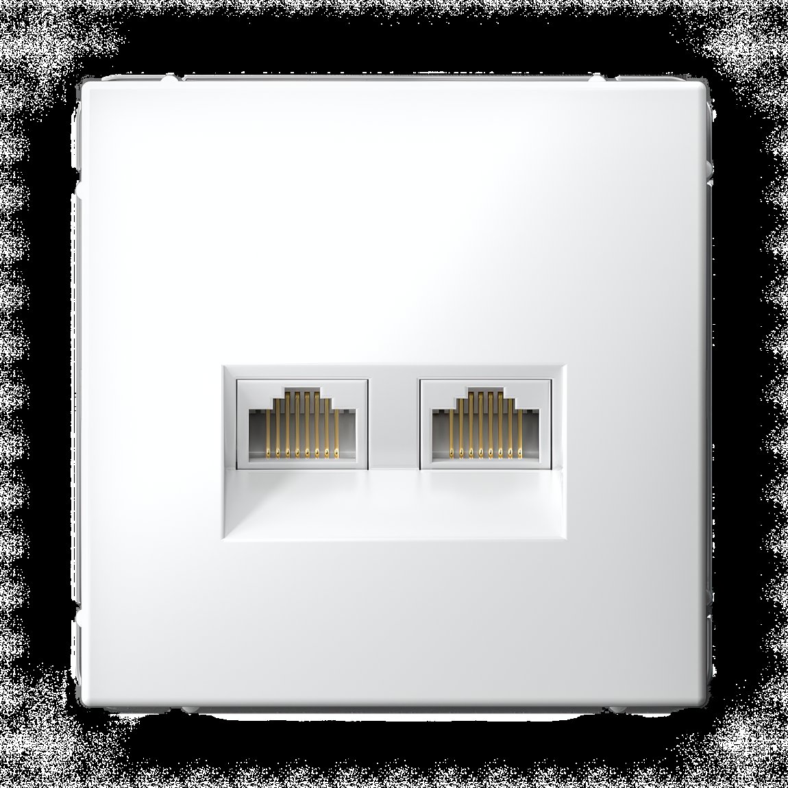 ARTGALLERY РОЗЕТКА двойная компьютерная RJ45+RJ45, кат. 5е, механизм, БЕЛЫЙ