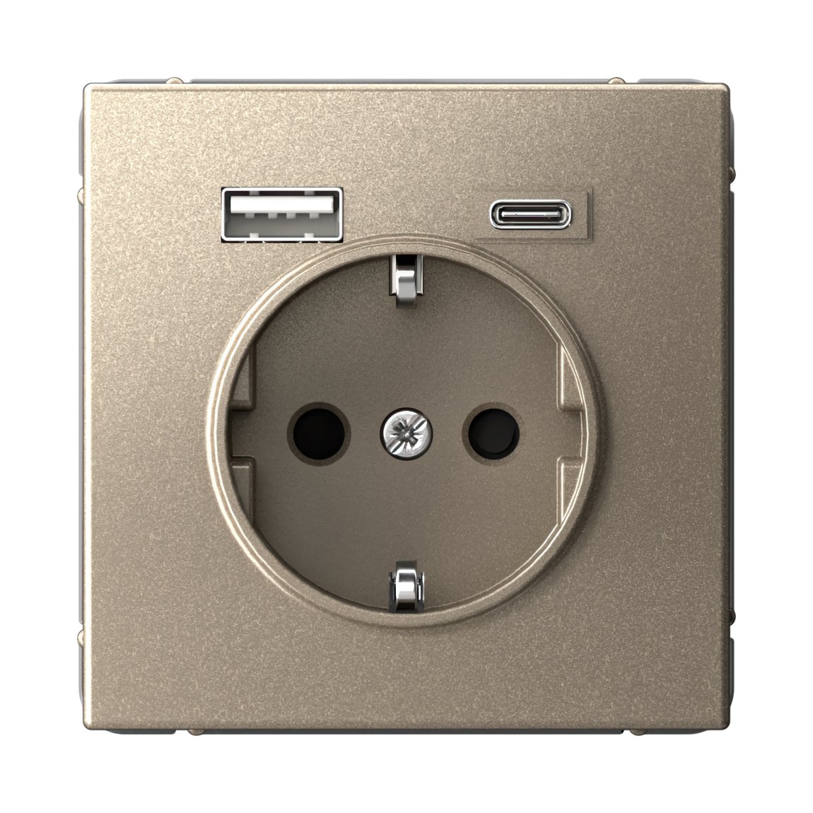 ARTGALLERY РОЗЕТКА 16А с 2 USB A+C, 5В/2,4А/3,0А, 2х5В/1,5А, механизм, ШАМПАНЬ