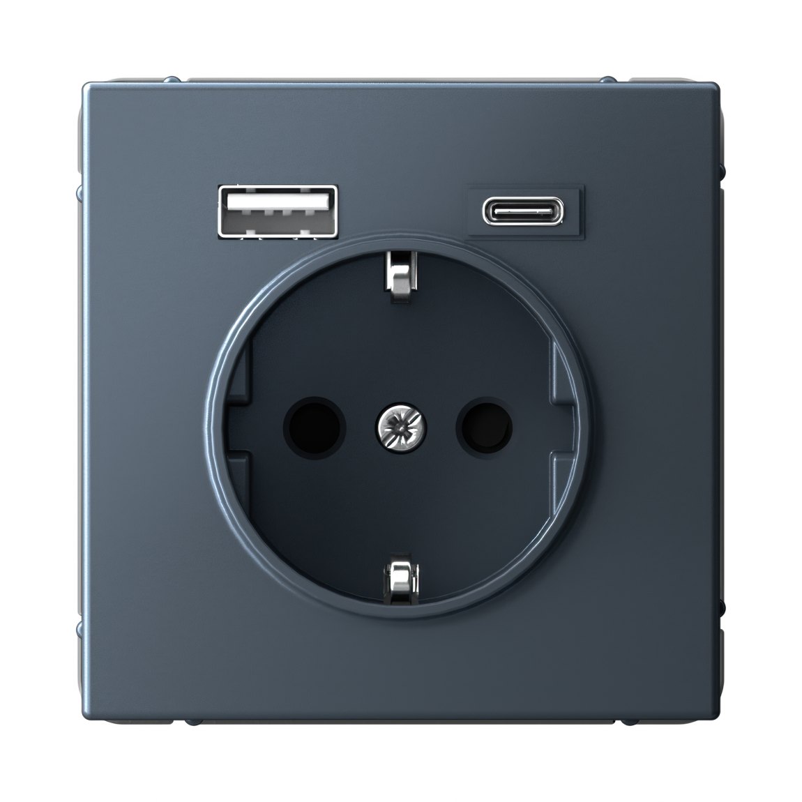 ARTGALLERY РОЗЕТКА 16А с 2 USB A+C, 5В/2,4А/3,0А, 2х5В/1,5А, механизм, ГРИФЕЛЬ