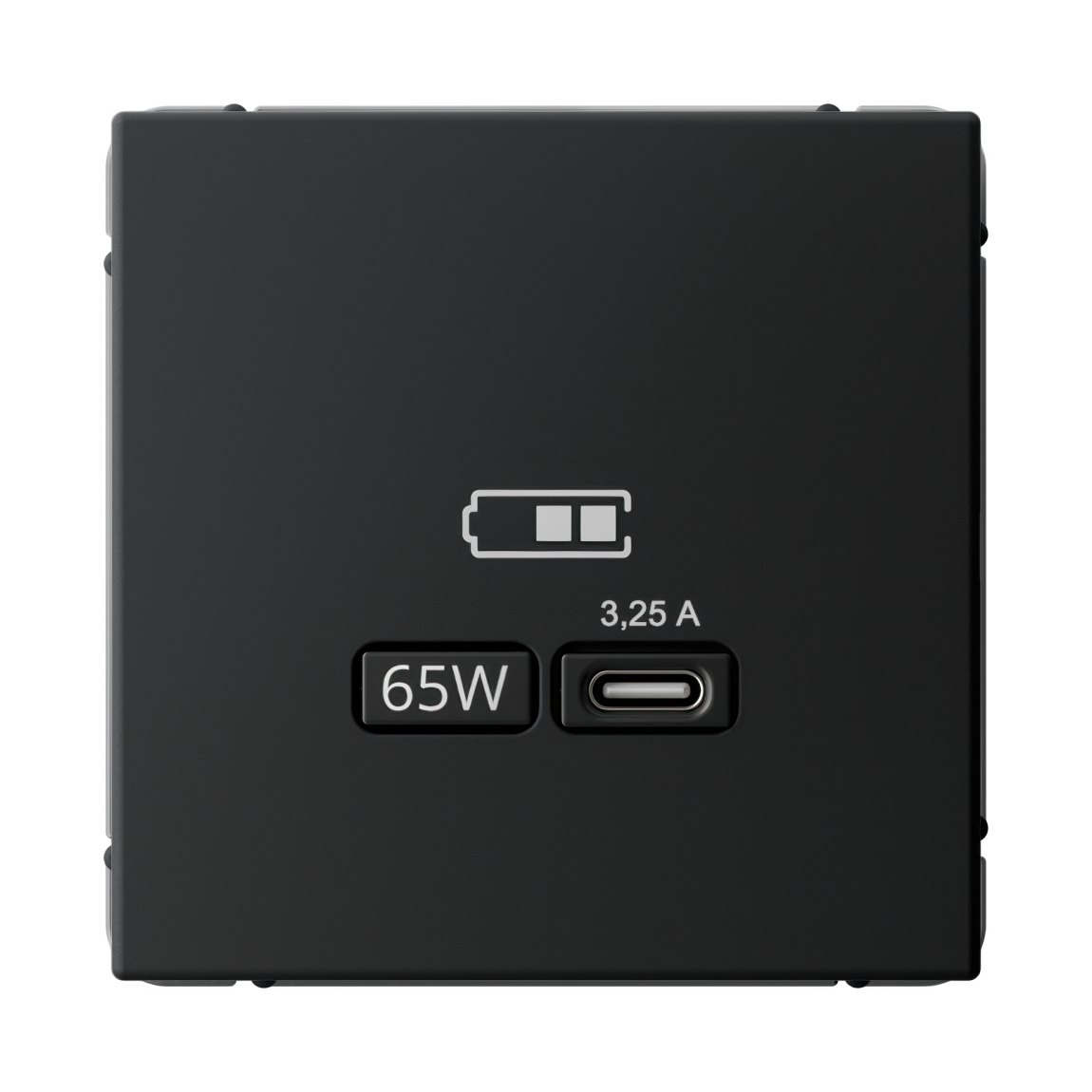 ARTGALLERY USB РОЗЕТКА тип-С 65Вт высокоскор.заряд. QC, PD, механизм, КАРБОН
