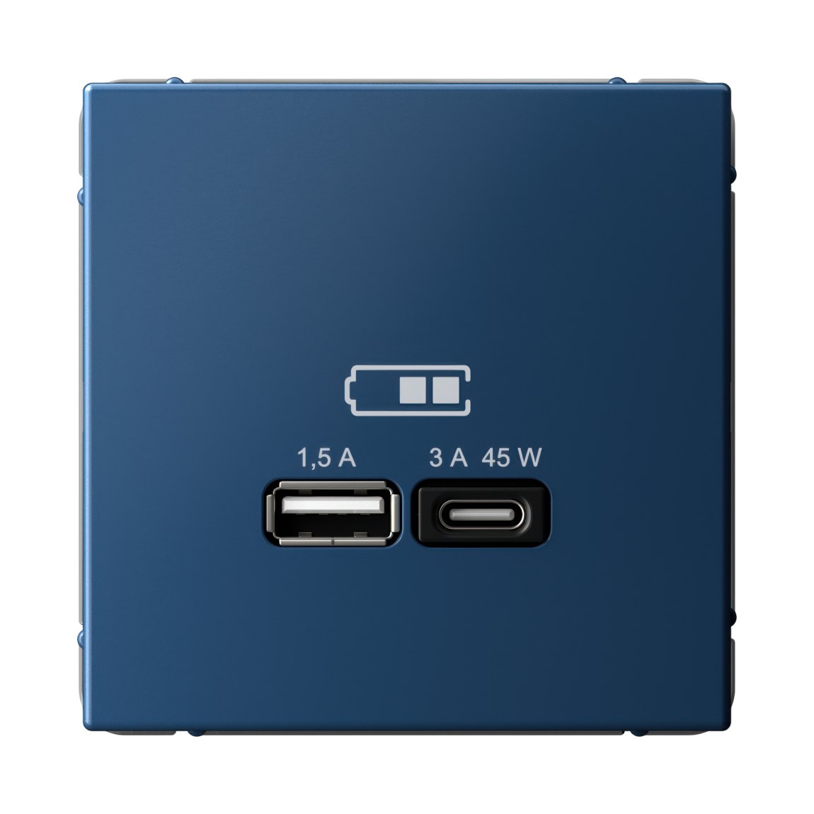 ARTGALLERY USB РОЗЕТКА A + тип-C 45Вт высокоскор.заряд. QC, PD, механизм, АКВАМАРИН