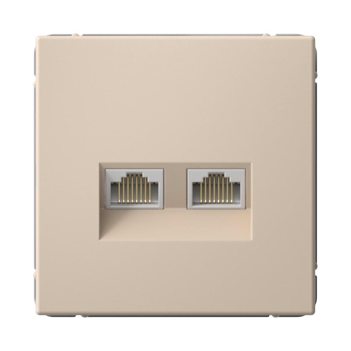 ARTGALLERY РОЗЕТКА двойная компьютерная RJ45+RJ45, кат.6А, механизм, ПЕСОЧНЫЙ