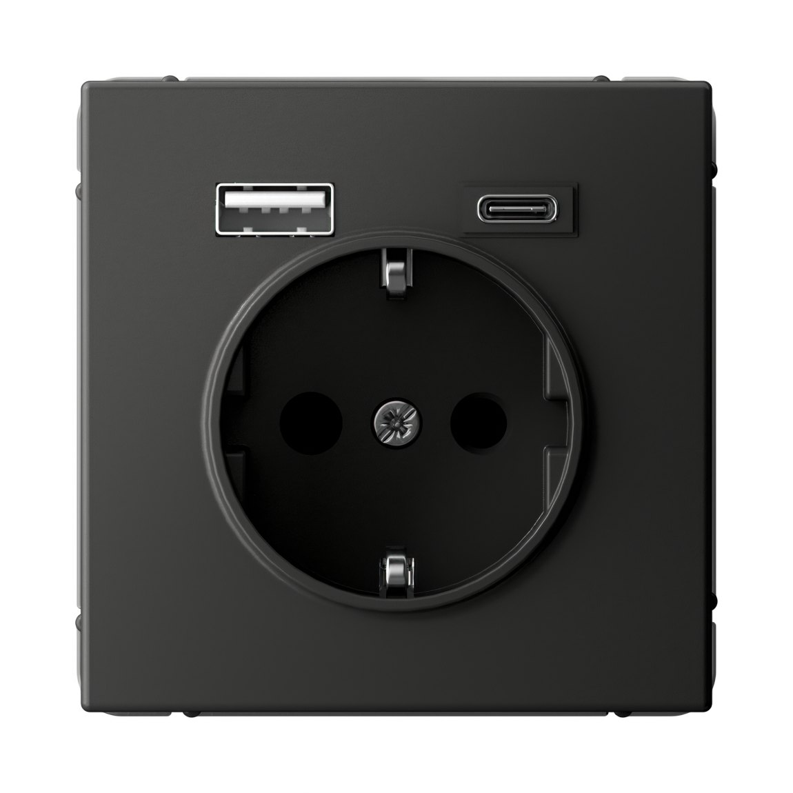 ARTGALLERY РОЗЕТКА 16А с 2 USB A+C, 5В/2,4А/3,0А, 2х5В/1,5А, механизм, БАЗАЛЬТ
