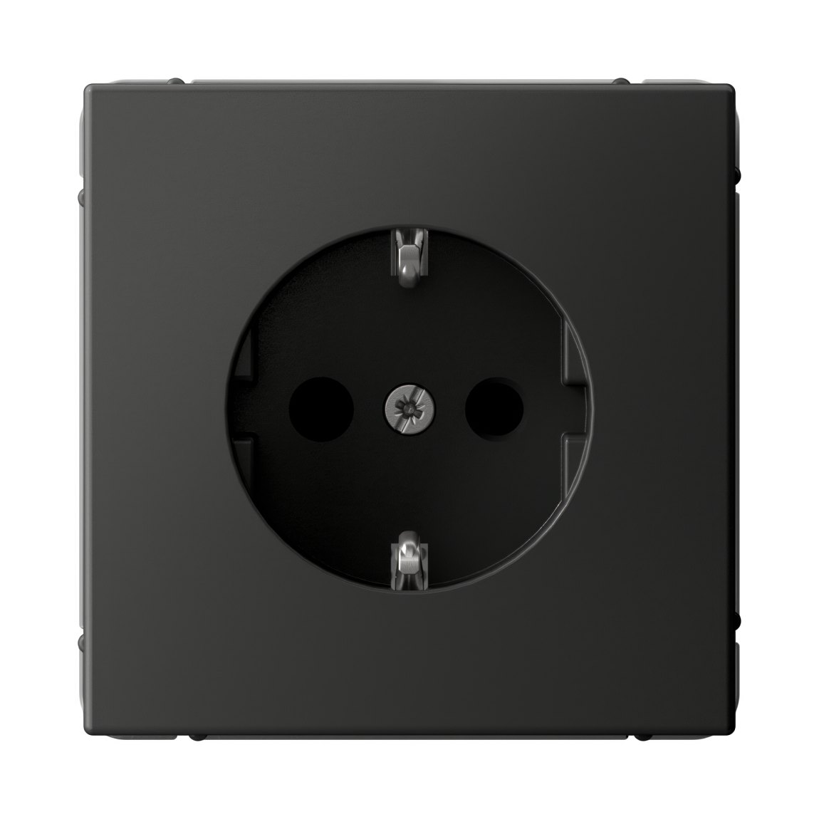 ARTGALLERY РОЗЕТКА с заземлением со шторками, 16А, механизм, быстрозажим. клем., БАЗАЛЬТ