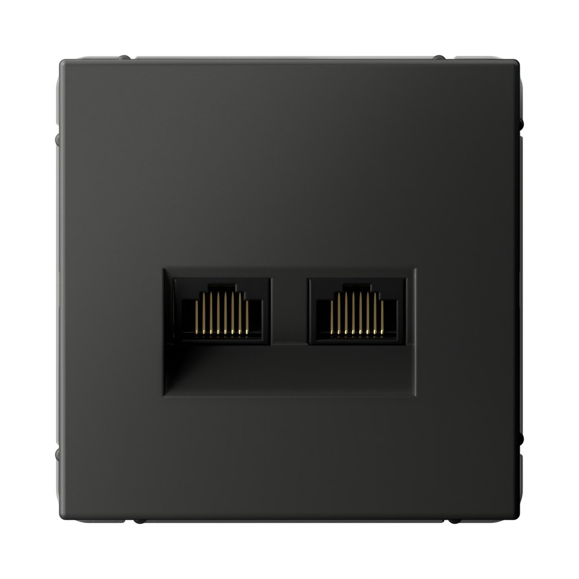ARTGALLERY РОЗЕТКА двойная компьютерная RJ45+RJ45, кат.6А, механизм, БАЗАЛЬТ