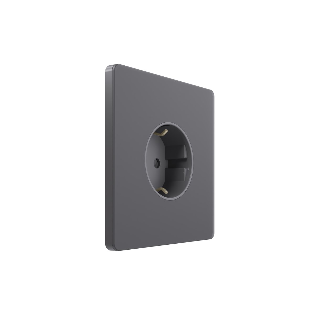 Systeme Infinity, Розетка С/У с ЗК (250В, 16А, защит.шторки), Вулканический пепел