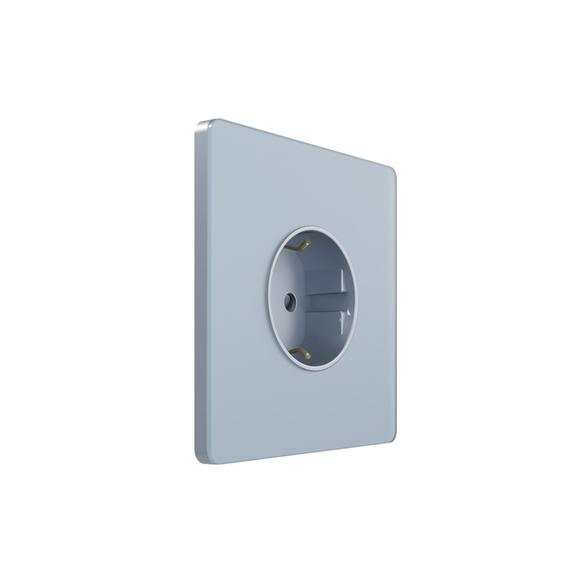 Systeme Infinity, Розетка С/У с ЗК (250В, 16А, защит.шторки), Стальное небо