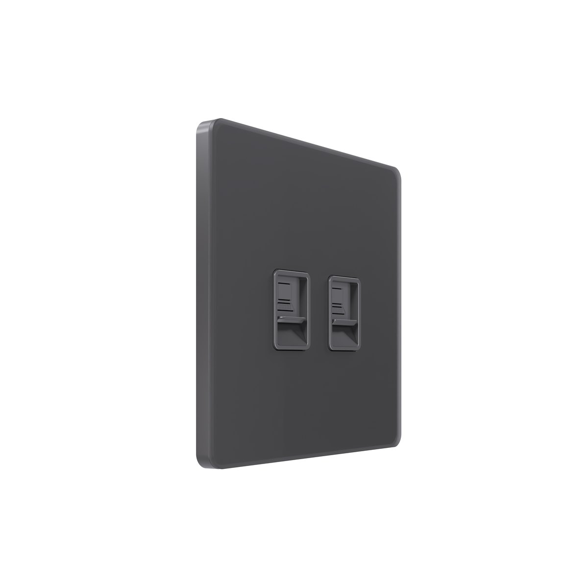 Systeme Infinity, Розетка информационная С/У RJ-45 кат.6 2-я, Вулканический пепел