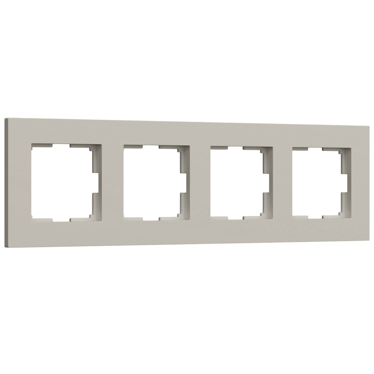 Рамка на 4 поста Slab (дымчатый софт)