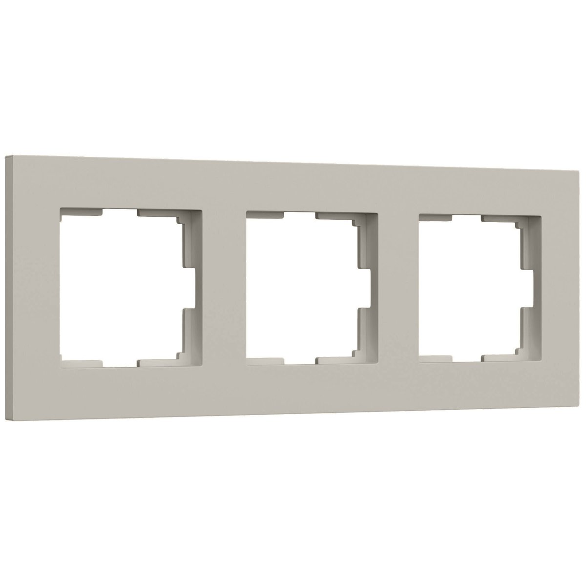Рамка на 3 поста Slab (дымчатый софт)