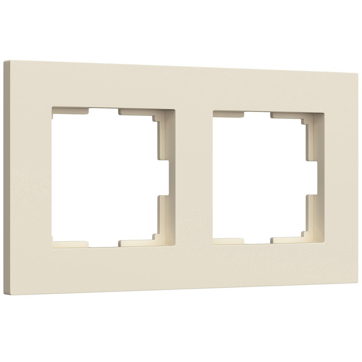Рамка на 2 поста Slab (айвори софт)