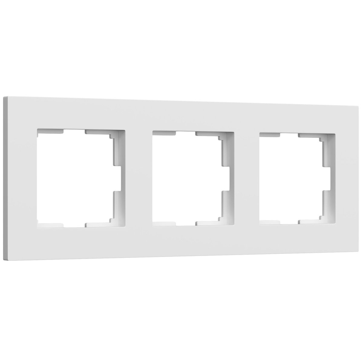 Рамка на 3 поста Slab (белый софт)