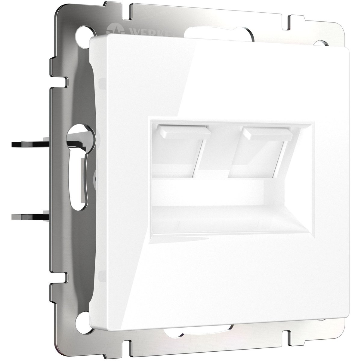 Розетка двойная Ethernet RJ-45 (белый)