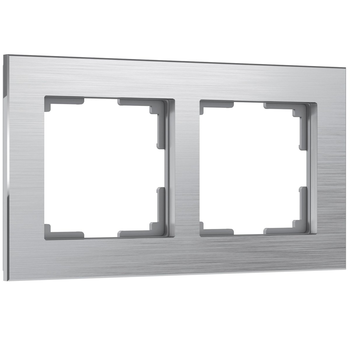 Рамка на 2 поста Aluminium (алюминий)