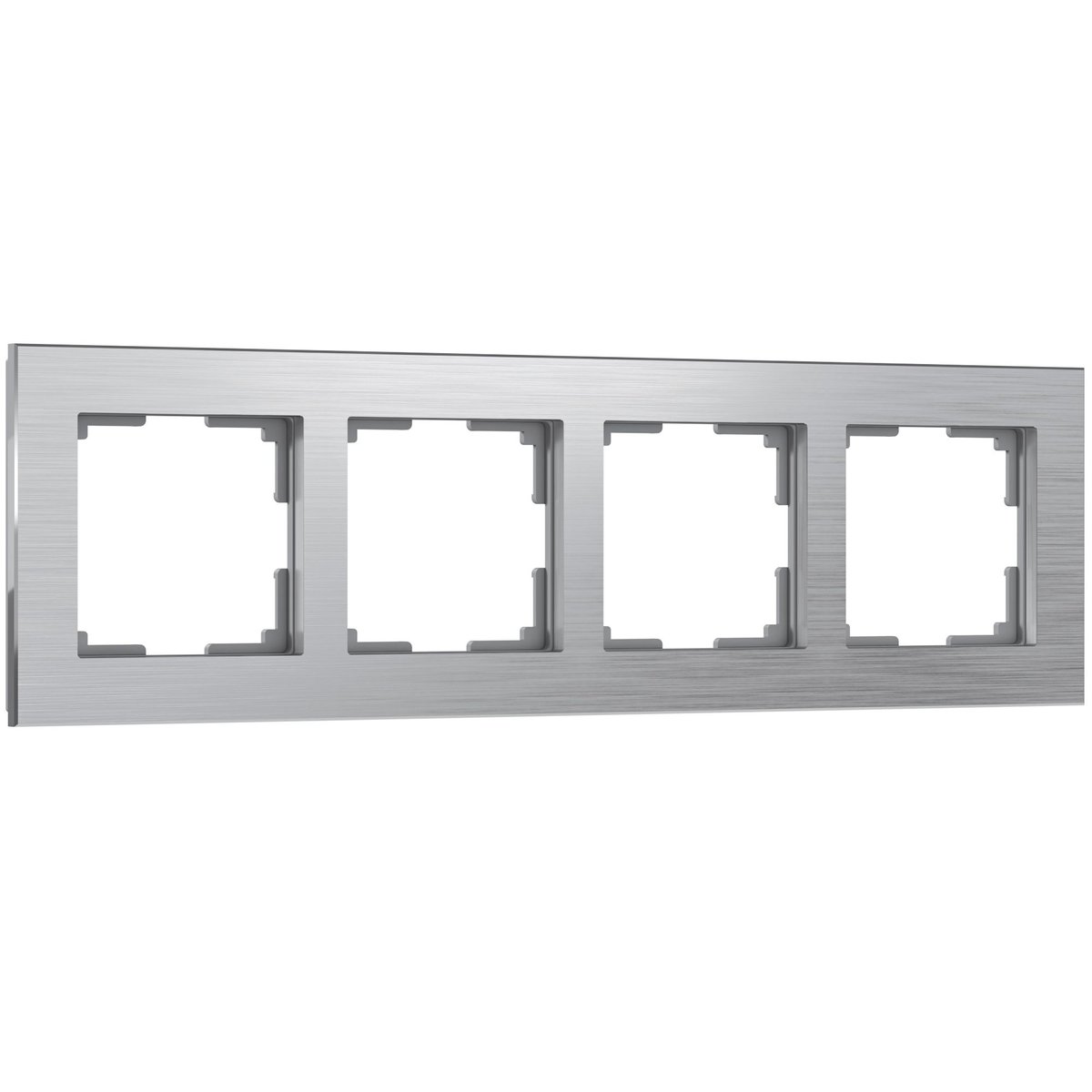 Рамка на 4 поста Aluminium (алюминий)