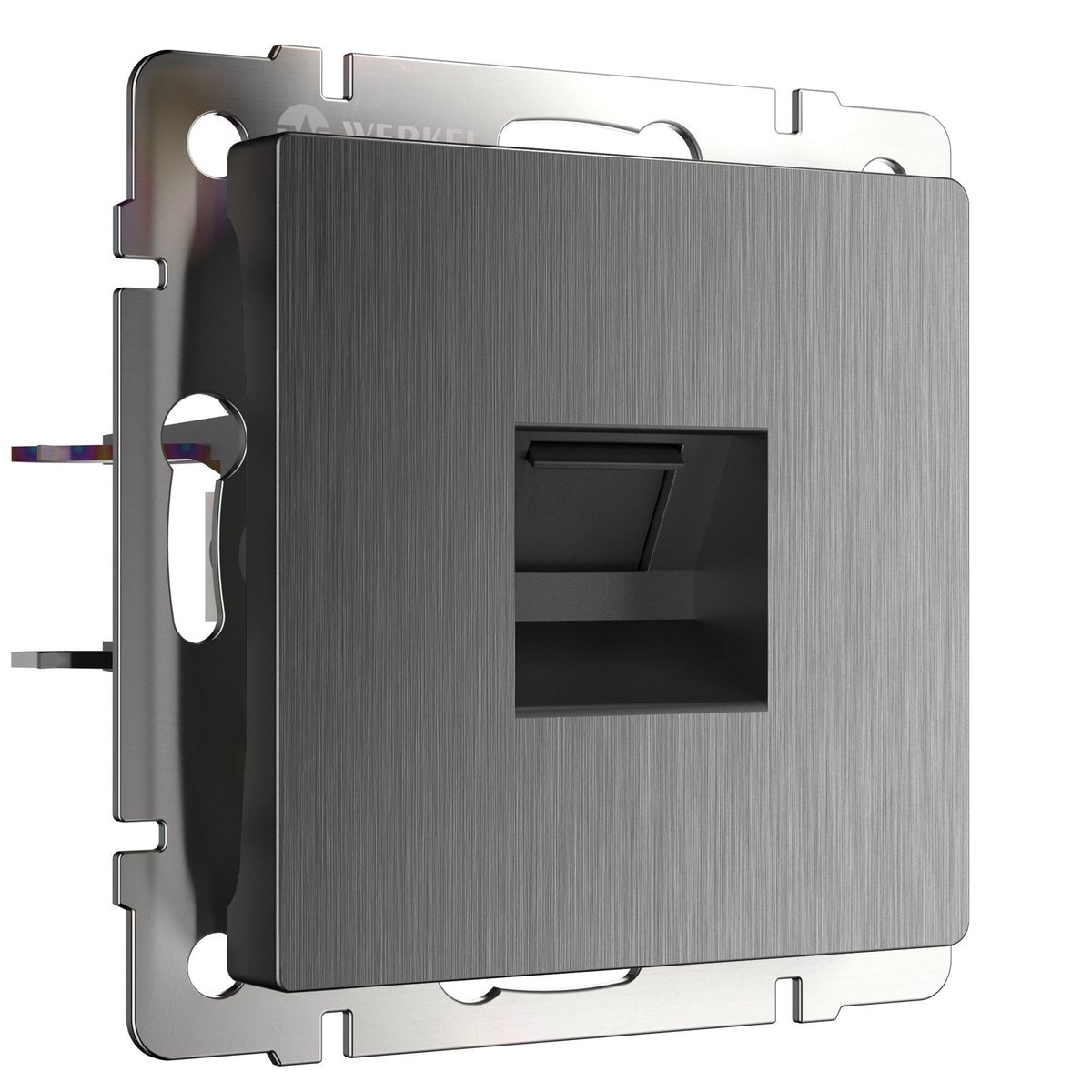 Розетка Ethernet RJ-45 (графит рифленый)