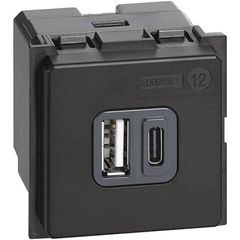 Механизм зарядного устройства USB тип - A/тип - С 3000мА 2 модуля