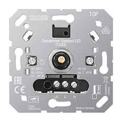 Механизм поворотного диммера 20-210 Вт (LED 3-60 Вт) с нажимным включением 230 В