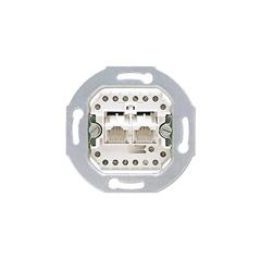 Механизм телефонной розетки для RJ12 и RJ45 вилок, кат.3, 2 терминала
