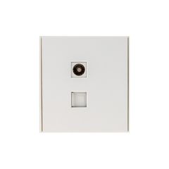Розетка STRONG компьютерная RJ45 кат6 + TV с/у жемчуг KRANZ