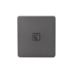 Розетка ROUND TV с/у титан KRANZ