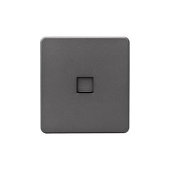Розетка ROUND компьютерная RJ45 кат6 с/у титан KRANZ
